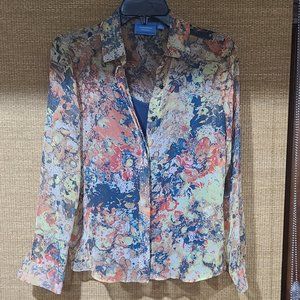 Simply Vera Multi Color Button Down W/Cami